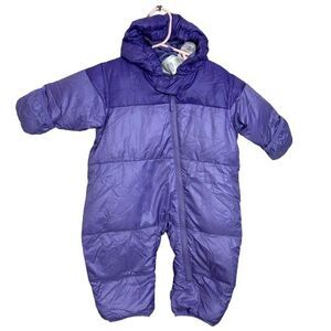 Columbia Snowsuit Snuggly Bunny Baby Bunting 12 Month Purple Puffer